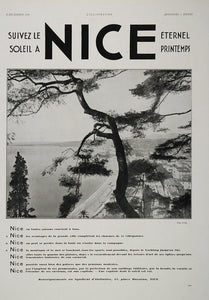 1932 French Travel Ad Nice France Riviera Resort Gileta - ORIGINAL ADVERTISING