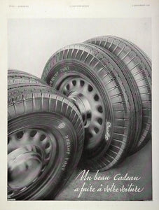 1938 Original French Ad Dunlop Fort Automobile Tires - ORIGINAL ADVERTISING