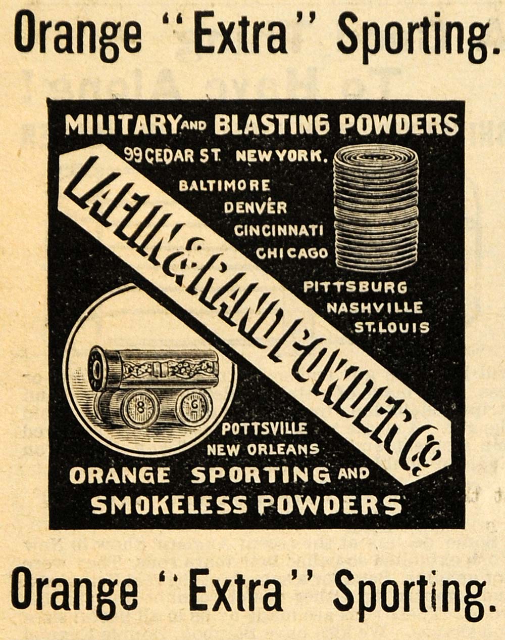 1895 Ad Laflin & Rand Powder Company Military Blasting - ORIGINAL FS1