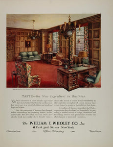 1931 Ad Office O. R. Moody Seagraves William F. Wholey - ORIGINAL FT1