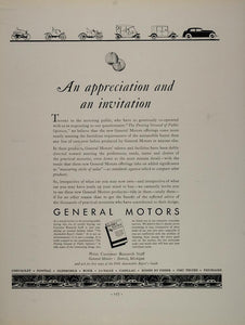1934 Original Ad General Motors Automobile Buyers Guide - ORIGINAL FT1