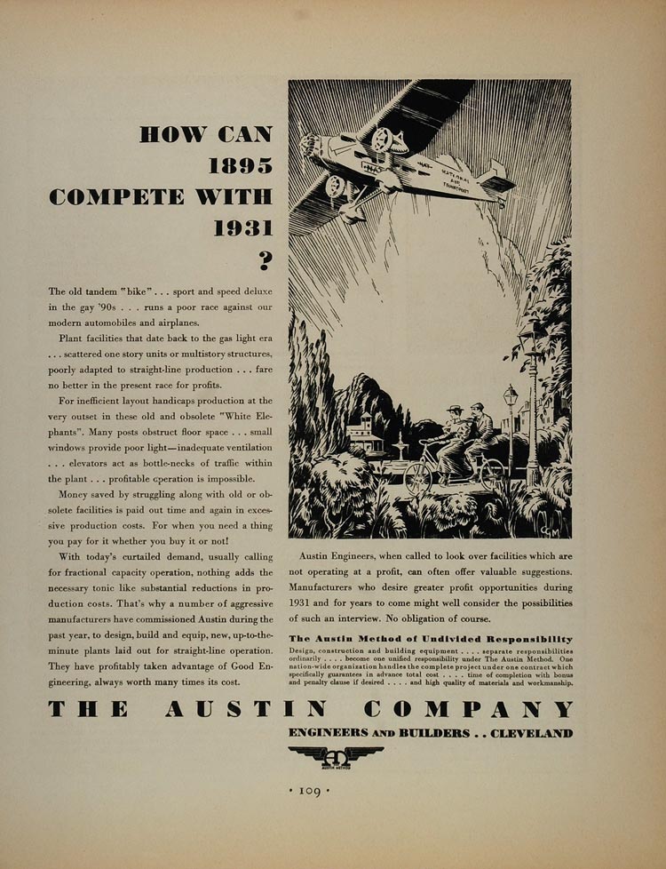 1931 Ad Austin Company Engineers Builders Cleveland OH - ORIGINAL FT1