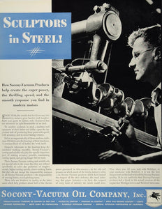 1934 Ad Socony Vacuum Oil Pegasus Steel Motor Lubricant - ORIGINAL FT1