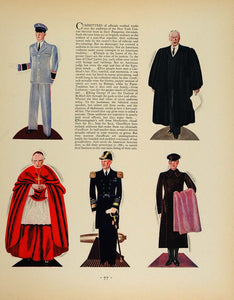 1931 Article Uniform Costume Chef Pilot Policeman Judge - ORIGINAL FT3