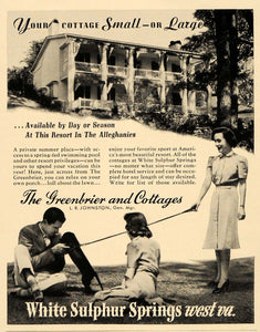 1941 Ad Greenbrier Cottages White Sulphur Springs WV - ORIGINAL ADVERTISING FT6A