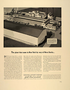 1939 Ad National Gypsum Company New York City Plant - ORIGINAL ADVERTISING FT6