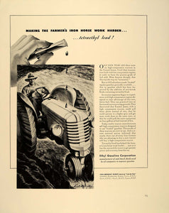 1939 Ad Tetraethyl Lead Gasoline Ethyl Farmer Tractor - ORIGINAL ADVERTISING FT6
