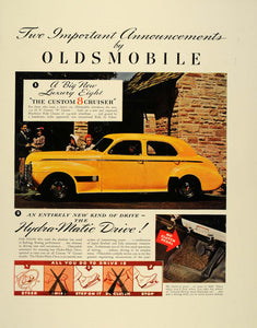 1939 Ad 1940 Yellow Oldsmobile Custom "8" Cruiser Car - ORIGINAL ADVERTISING FT6