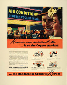 1940 Ad Revere Copper Air Conditioning Movie Theatre - ORIGINAL ADVERTISING FT6