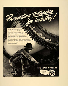 1940 Ad Texaco Gear Lubricants Mechanic Texas Company - ORIGINAL ADVERTISING FT6