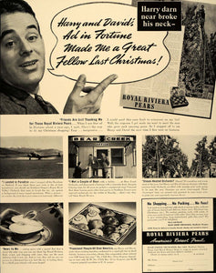 1940 Ad Harry and David Royal Riviera Pears Orchard OR - ORIGINAL FT6