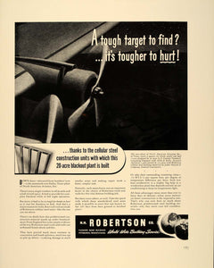 1941 Ad Building Blackout Plant North American Aviation - ORIGINAL FT6