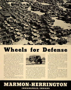 1941 Ad Marmon Herrington Army Vehicles War Defense Wartime Indianapolis FT6