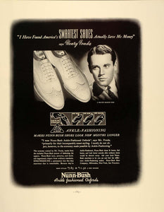 1938 Ad Henry Fonda Actor Nunn Bush Oxford Mens Shoes - ORIGINAL ADVERTISING FT7
