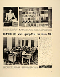 1938 Ad Comptometer Accounting Payroll Cannon Mills - ORIGINAL ADVERTISING FT7