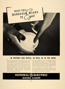 1937 Ad General Electric GE Mazda Light Bulb Trademark - ORIGINAL FT8