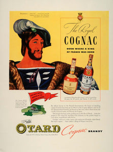 1937 Ad Otard Cognac Brandy King Francis I France Royal - ORIGINAL FT8