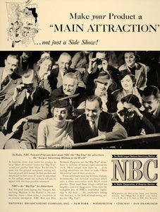 1937 Ad NBC National Broadcasting Company Radio Ads - ORIGINAL ADVERTISING FT8