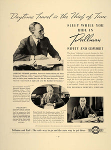 1937 Ad Pullman Train Laurance Armour Bruno Schwill - ORIGINAL ADVERTISING FT8