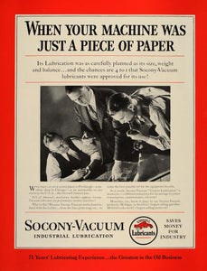 1937 Ad Socony Vacuum Oil Gargoyle Lubricant Industrial - ORIGINAL FT8