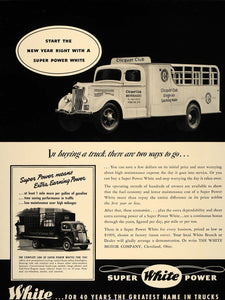 1941 Ad White Super Power Trucks Clicquot Club Delivery - ORIGINAL FT8