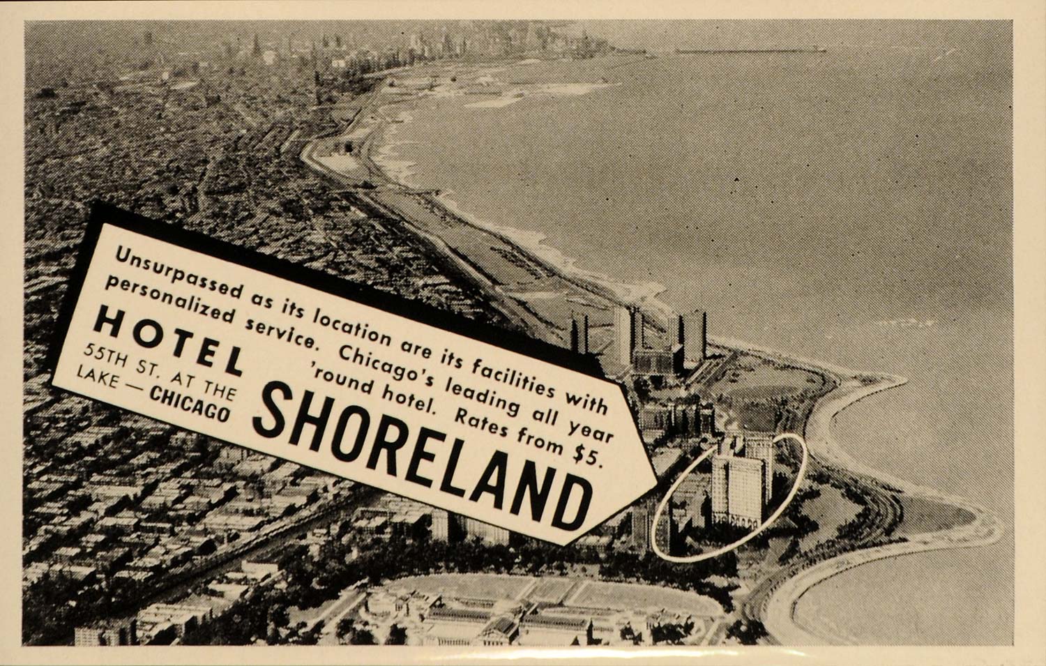 1936 Ad Hotels Shoreland Chicago Lakefront Four Season - ORIGINAL FT9