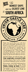 1936 Ad Union Castle Line South Africa Empire Exhibit - ORIGINAL ADVERTISING FT9