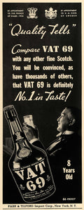 1940 Ad Vat 69 Alcohol Tilford Beverage Drink Scotch - ORIGINAL ADVERTISING FT9