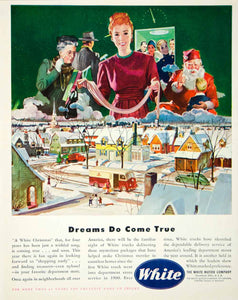 1946 Ad White Motor Company Cleveland Ohio Cityscape Neighborhood Christmas FTM1