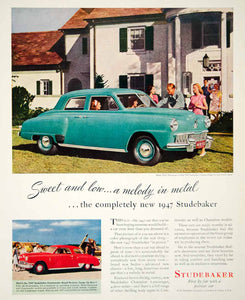 1946 Ad Studebaker Car Vehicle Travel Transportation Indiana Deluxe Coupe FTM1
