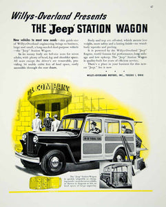 1946 Ad Willys Overland Jeep Truck Car Vehicle Station Wagon Tool Company FTM1