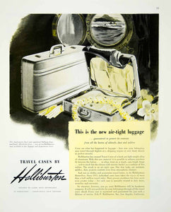 1946 Ad Halliburton Travel Case Travel Boat Sail Vacation Suitcase Luggage FTM1