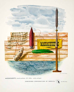 1946 Ad Container Corporation America Massachusetts Arthur Williams Fishing FTM1