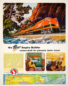 1946 Ad Great Northern Railway Train Track Landscape Travel Vacation FTM1 - Period Paper
