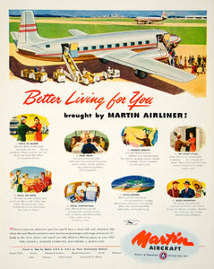 1946 Ad Martin Aircraft Airplane Aviation Travel Transportation Flight FTM1