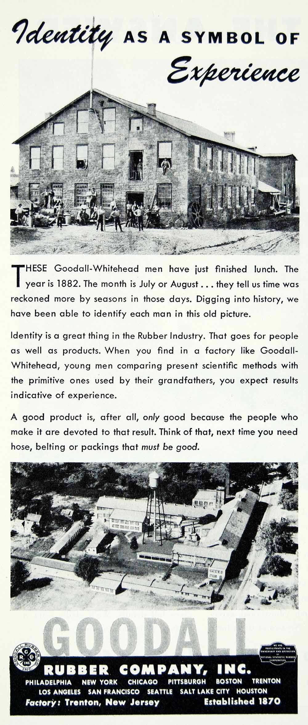 1946 Ad Goodall Rubber Company Plant Warehouse Industrial Manufacturing FTM1