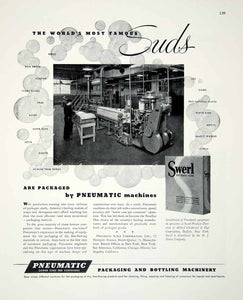1948 Ad Suds Swerl Pneumatic Machinery Factory Plant Bubbles Lux Noctil FTM3