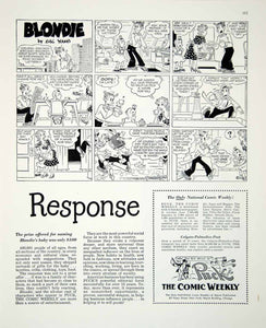 1948 Ad Blondie Puck Cookie Letters Comic Strip Cartoon Advertising Weekly FTM3