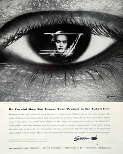 1948 Ad Sarra Television Advertising Agency Shutitis Eye Reflection Pupil FTM3