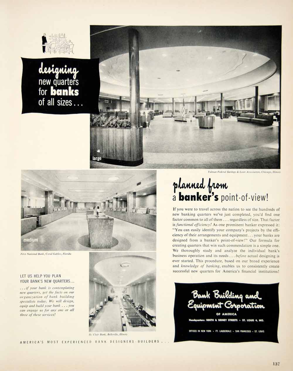 1949 Ad Bank Building Equipment Architecture Design Planning Talman St FTM4