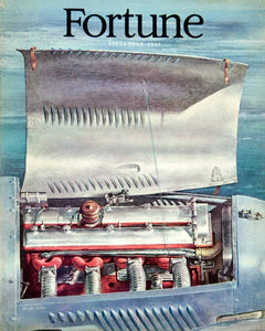 1947 Cover Arthur Lidov Fortune Engine September Blue Hood Bonnet Art FTM