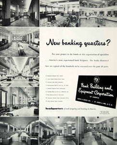 1947 Ad Bank Building Equipment Interior Headquarters Ninth Sidney St Louis FTM