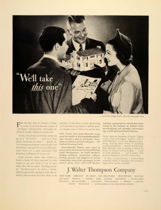 1939 Ad J. Walter Thompson Company Home Realty New York - ORIGINAL FTT9