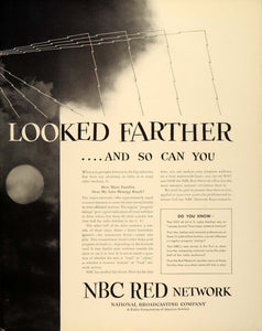1939 Ad NBC Red Network Radio Transmission Night Sky - ORIGINAL ADVERTISING FTT9