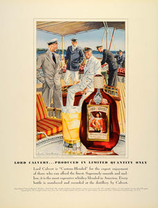 1939 Ad Calvert Distillers Lord Whiskey Leslie Saalburg - ORIGINAL FTT9