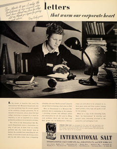 1939 Ad International Salt Research Sterling Student - ORIGINAL ADVERTISING FTT9