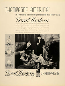 1934 Ad Great Western Champagne Liquor Gold Medals - ORIGINAL ADVERTISING FTT9