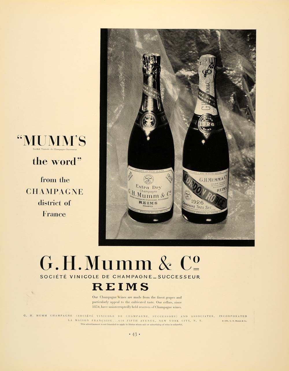Seau à Champagne GH MUMM – Reims – Argenté – Hauteur 25 Cm – Occasion