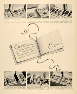 1934 Ad Coty Beauty Perfume Fragrance Purse Boudoir - ORIGINAL ADVERTISING FTT9