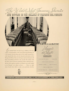 1934 Ad Sherri Marquis del Merito Cellars Wine Winery - ORIGINAL FTT9